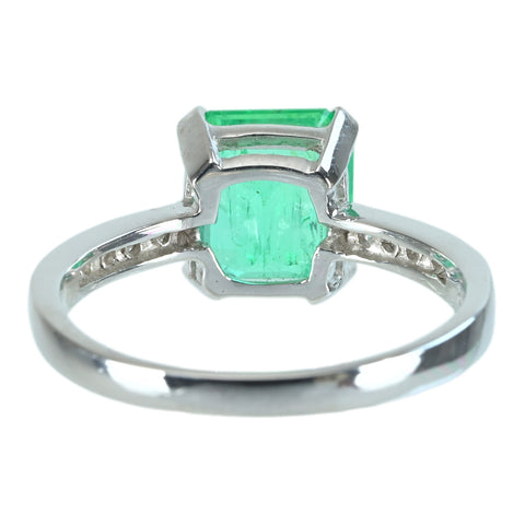 [Used] K18WG Emerald Ring E2.28ct D0.14ct 3.2g #13 