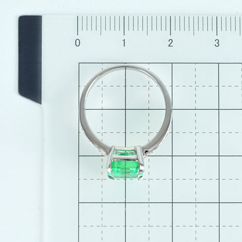 [Used] K18WG Emerald Ring E2.28ct D0.14ct 3.2g #13 