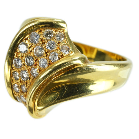 【中古】K18YG DIAMOND RING ダイヤモンドリング D0.52ct 7.6g #11
