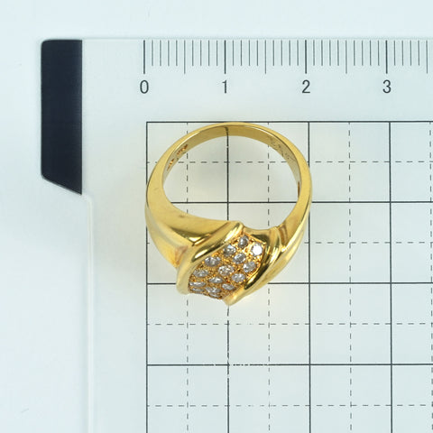【中古】K18YG DIAMOND RING ダイヤモンドリング D0.52ct 7.6g #11