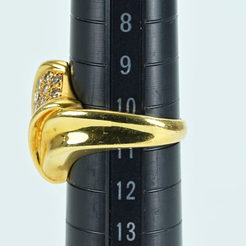 【中古】K18YG DIAMOND RING ダイヤモンドリング D0.52ct 7.6g #11