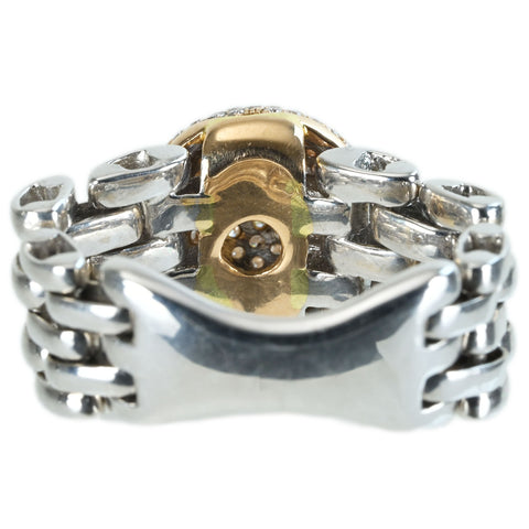 【中古】K18WG/YG DIAMOND RING ダイヤモンドチェーンリング D0.78ct 11.4g #12.5