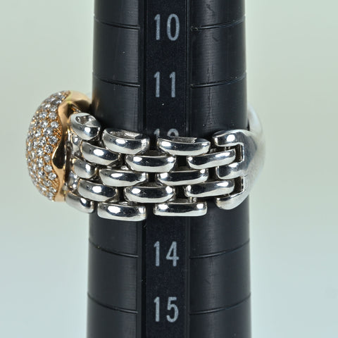 【中古】K18WG/YG DIAMOND RING ダイヤモンドチェーンリング D0.78ct 11.4g #12.5