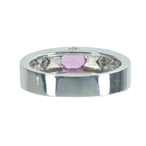 [Pre-owned] K18WG Pink Sapphire Ring PS 0.656ct D 0.45ct 7.4g #14 