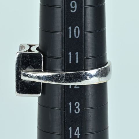 Pre-owned 18K White Gold Ruby Diamond Reversible Ring, 0.90ct R, 0.25ct D, 6.9g, #12 