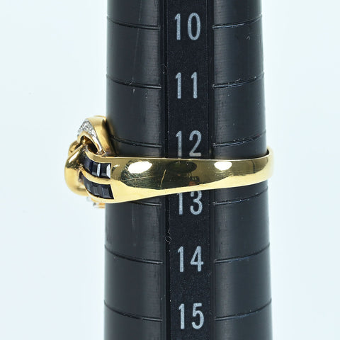 【中古】18KYG SAPPHIREサファイアリング 2.6g #8