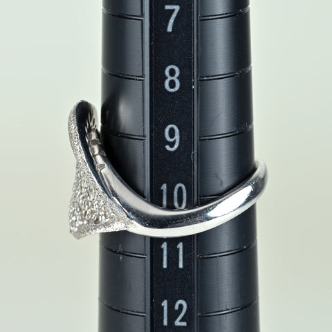 【中古】K18WG DIAMONDダイヤモンドリング D0.55ct 5.1g #10.5