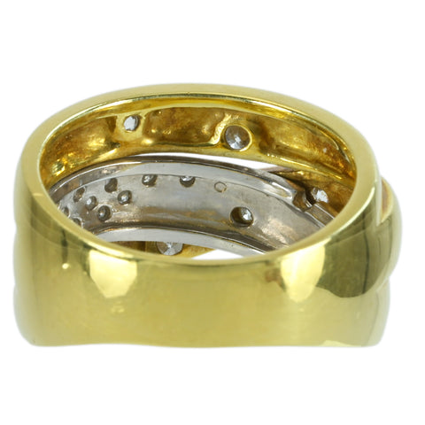 【中古】K18YG/PT900 DIAMOND RING ダイヤモンドリング D1.00ct 13.6g #18