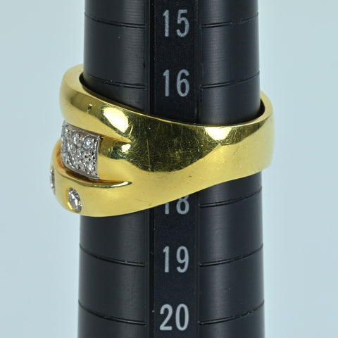 【中古】K18YG/PT900 DIAMOND RING ダイヤモンドリング D1.00ct 13.6g #18