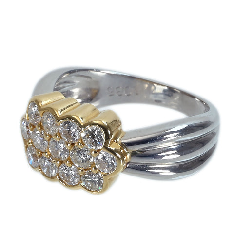 [Used] PT900/K18YG DIAMOND RING Diamond Ring D1.035ct 7.3g #12 