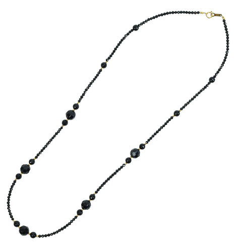 【中古】 K18YG ONYXオニキスネックレス 18.2g