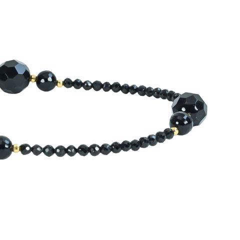 【中古】 K18YG ONYXオニキスネックレス 18.2g