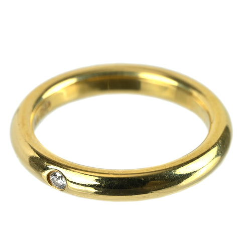 【中古】TIFFANY＆Co K18YG ダイヤモンドスタッキングバンドリング 3.7g #6.5