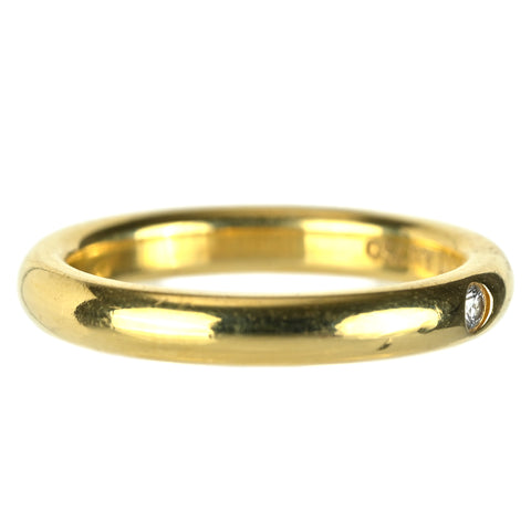 【中古】TIFFANY＆Co K18YG ダイヤモンドスタッキングバンドリング 3.7g #6.5