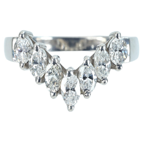 [Used] PT900 DIAMOND V-Line Ring, D0.90ct, 5.6g, #12 