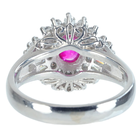 【中古】PT900 RUBY RING ルビーリング R0.97ct D0.62ct 7.4g #11