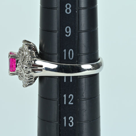 【中古】PT900 RUBY RING ルビーリング R0.97ct D0.62ct 7.4g #11