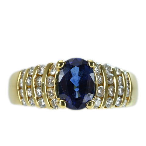 【中古】18KYG SAPPHIRE サファイアリング 6.2g #11