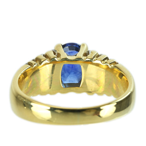 [Used] 18KYG SAPPHIRE Sapphire Ring 6.2g #11 