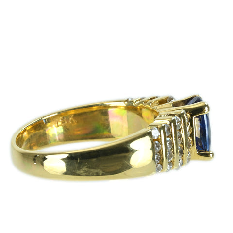 [Used] 18KYG SAPPHIRE Sapphire Ring 6.2g #11 