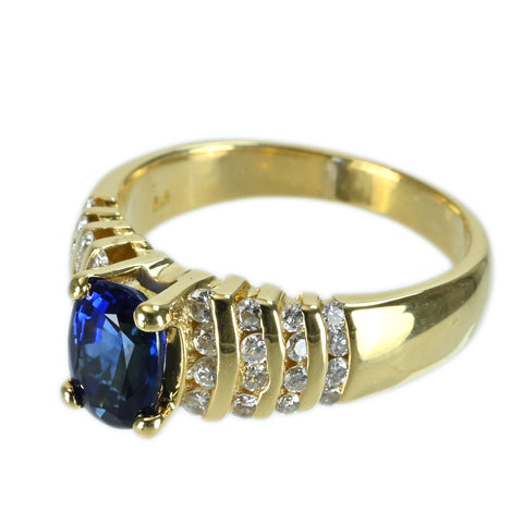 [Used] 18KYG SAPPHIRE Sapphire Ring 6.2g #11 