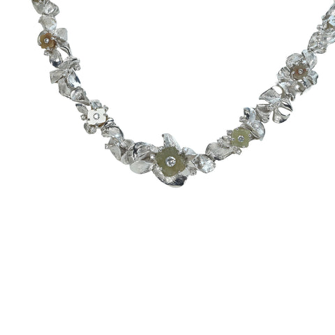 【中古】K18WG IROISHI色石ネックレス13.647ct D1.08ct 60.6g