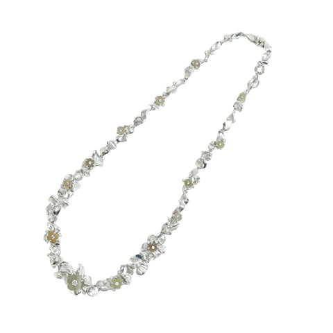 [Used] K18WG IROISHI colored stone necklace 13.647ct D1.08ct 60.6g 