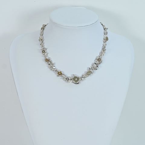 [Used] K18WG IROISHI colored stone necklace 13.647ct D1.08ct 60.6g 