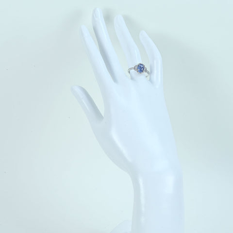 【中古】 K18WG STAR SAPPHIRE スターサファイアリング SS2.632ct D0.22ct 2.7g #13.5