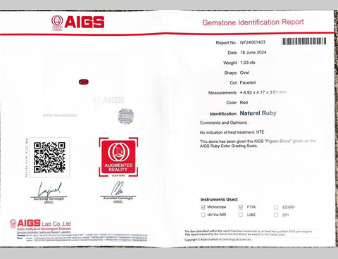 【中古】K18PG RUBY非加熱ルビーペンダントネックレス R3.27ct D2.60ct AIGSピジョンブラッド鑑別書 10.5g