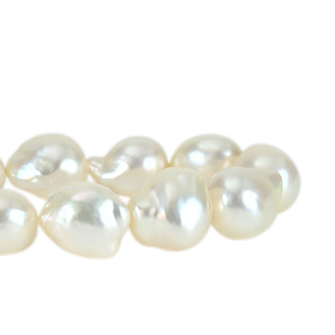 【中古】MIKIMOTOミキモト K14WG SHIROCHO BAROQUE PEARL NECKLACE 白蝶バロックパールネックレス 13.5-16.0mm 106.1g 箱/鑑別/証明書 ONE PRICE USED