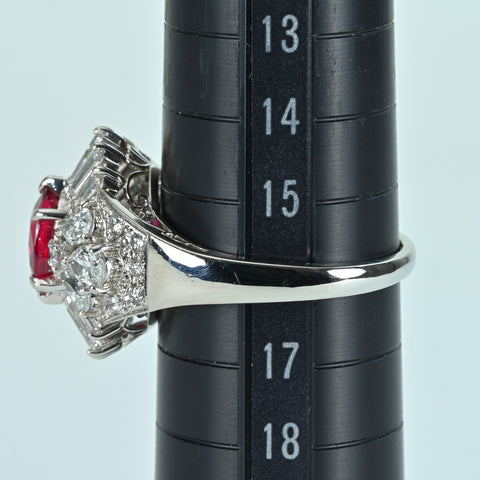 Pre-owned MIKIMOTO PT900 RUBY RING, Thai Ruby, 2.00ct R, 2.07ct D, GIA Certificate, 10.3g, #16, One Price 