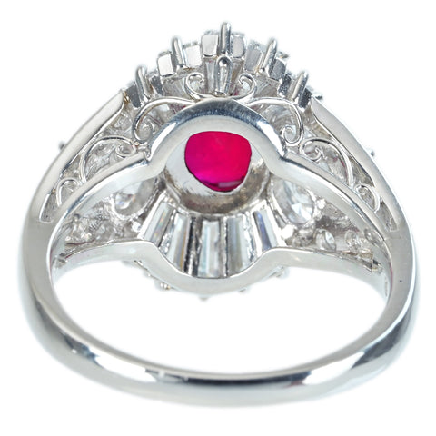 Pre-owned MIKIMOTO PT900 RUBY RING, Thai Ruby, 2.00ct R, 2.07ct D, GIA Certificate, 10.3g, #16, One Price 