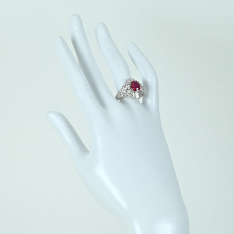 Pre-owned MIKIMOTO PT900 RUBY RING, Thai Ruby, 2.00ct R, 2.07ct D, GIA Certificate, 10.3g, #16, One Price 