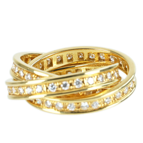 【中古】K18YG DIAMOND RING 3連ダイヤモンドエタニティリング D1.19ct 10.3g #10