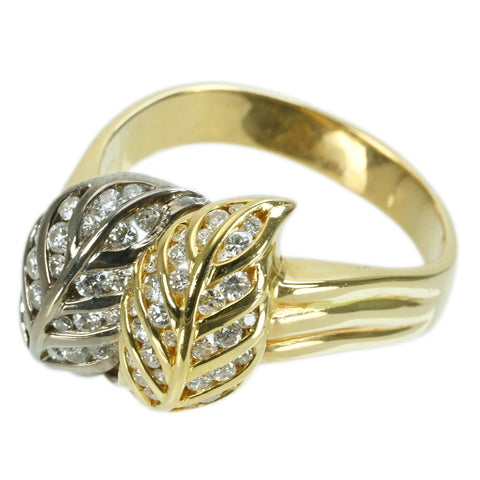 【中古】K18YG/K18WG DIAMOND RING ダイヤモンドリング D0.69ct 9.4g #20
