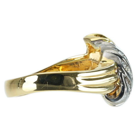 【中古】K18YG/K18WG DIAMOND RING ダイヤモンドリング D0.69ct 9.4g #20