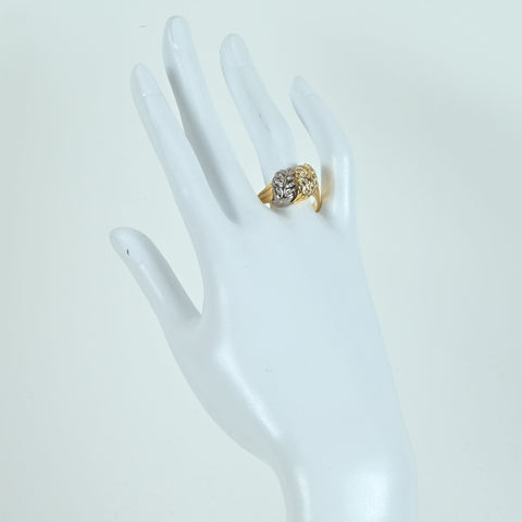 【中古】K18YG/K18WG DIAMOND RING ダイヤモンドリング D0.69ct 9.4g #20