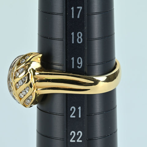 【中古】K18YG/K18WG DIAMOND RING ダイヤモンドリング D0.69ct 9.4g #20