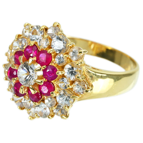 【中古】K18YG RUBY RING ルビーリング R0.70ct WS1.7ct 5.5g #11