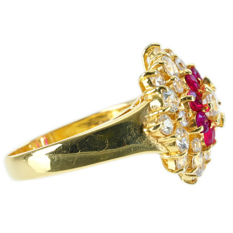 【中古】K18YG RUBY RING ルビーリング R0.70ct WS1.7ct 5.5g #11