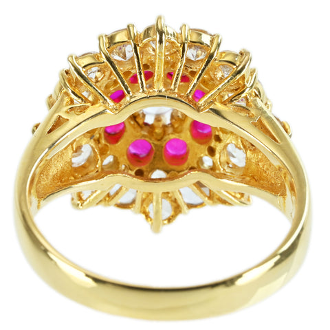 【中古】K18YG RUBY RING ルビーリング R0.70ct WS1.7ct 5.5g #11