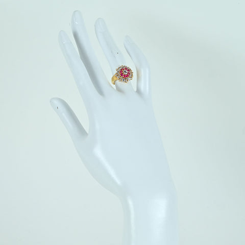 【中古】K18YG RUBY RING ルビーリング R0.70ct WS1.7ct 5.5g #11