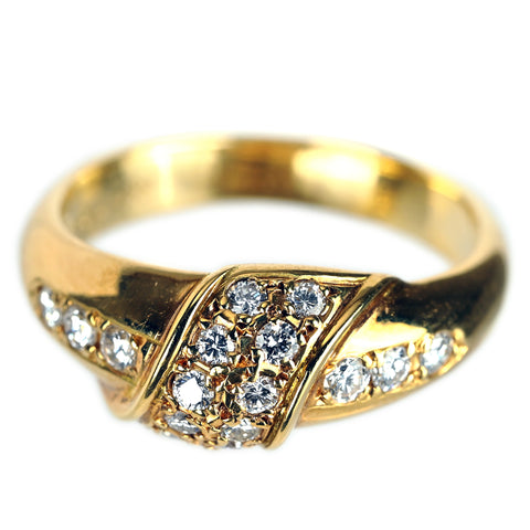 【中古】POLA ポーラ K18YGダイヤモンドリング D0.38ct 5.4g #13