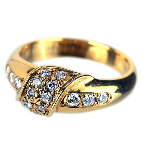 【中古】POLA ポーラ K18YGダイヤモンドリング D0.38ct 5.4g #13