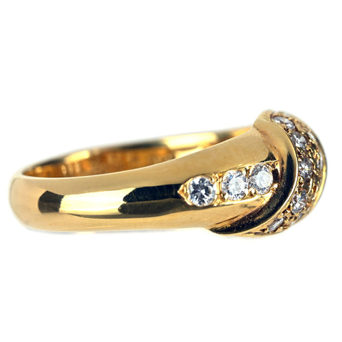 【中古】POLA ポーラ K18YGダイヤモンドリング D0.38ct 5.4g #13
