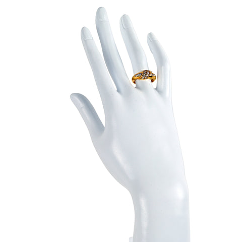 【中古】POLA ポーラ K18YGダイヤモンドリング D0.38ct 5.4g #13