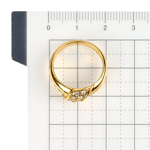 【中古】POLA ポーラ K18YGダイヤモンドリング D0.38ct 5.4g #13