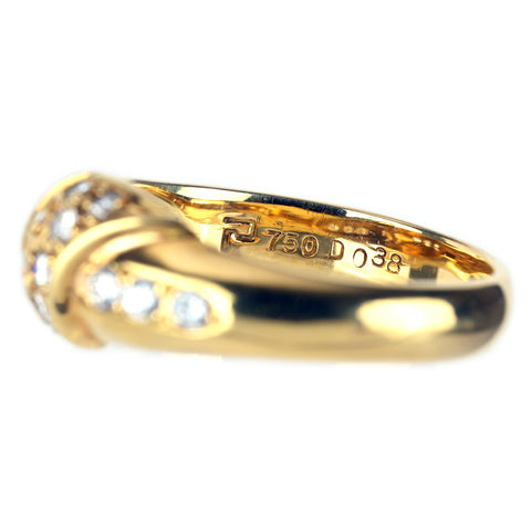 【中古】POLA ポーラ K18YGダイヤモンドリング D0.38ct 5.4g #13