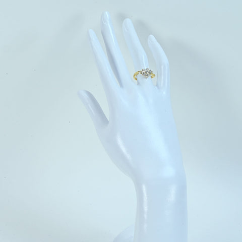 【中古】K18YG DIAMONDダイヤモンドリング D1.00ct 4.0g #11